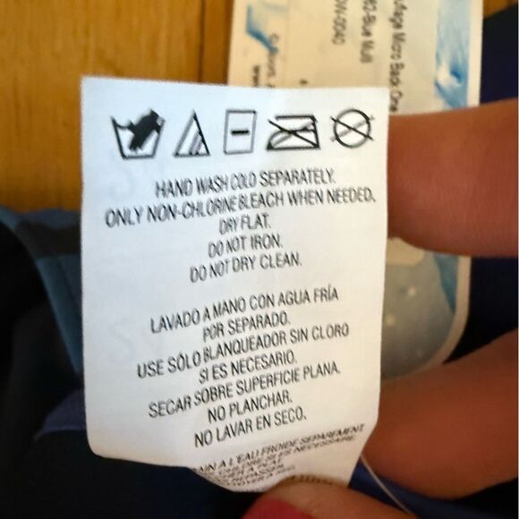 Sporti Camouflage Micro Back One Piece Swimsuit - Blue Multi - 24 NWT - Picture 7 of 7